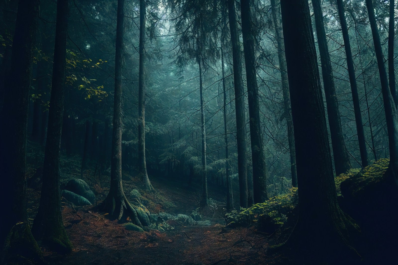 「早朝の山道」の写真