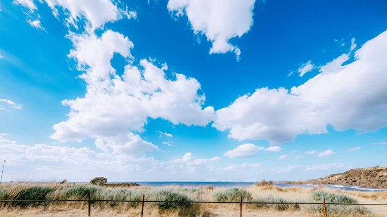 よく晴れた日の島の写真