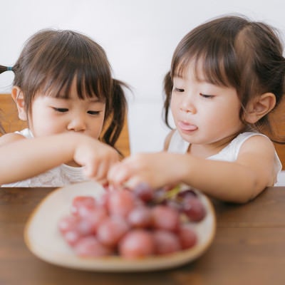 巨峰大好き双子姉妹の写真