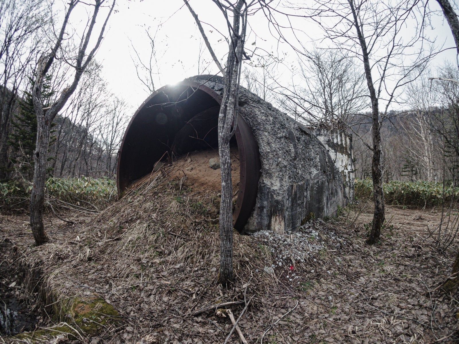 「吐き出された土砂」の写真