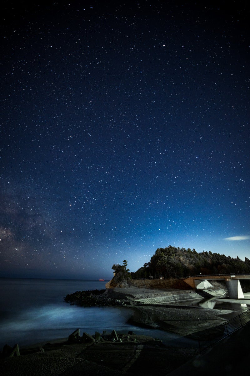 広野町防災緑地の星景（福島県広野町）の写真