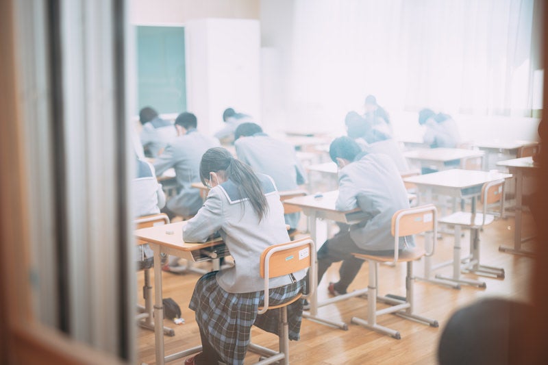 ふたば未来学園の授業中の教室の写真