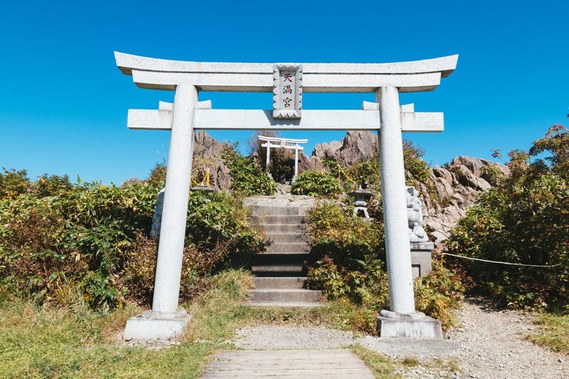 谷川岳麓　天満宮の鳥居の写真