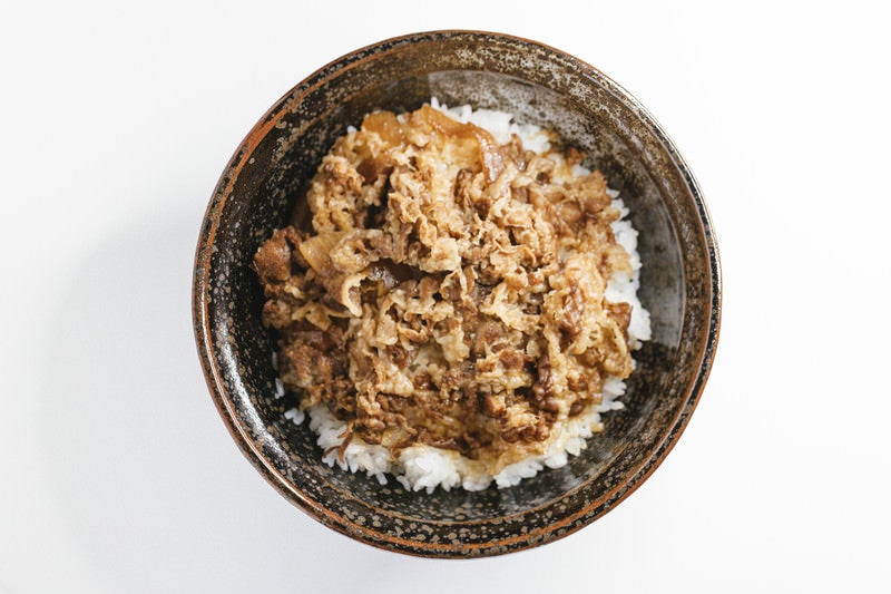 牛丼（真上から）の写真