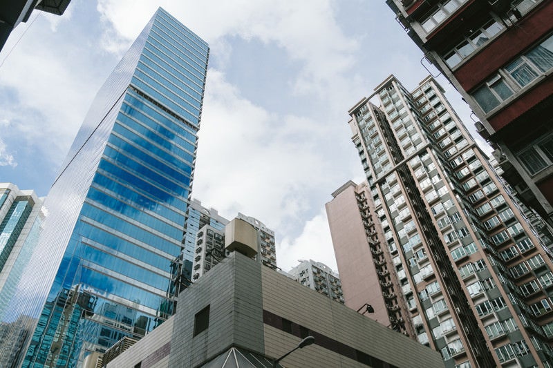 香港の高層ビルの写真