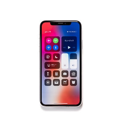 iPhone X のコントロールセンター画面の写真
