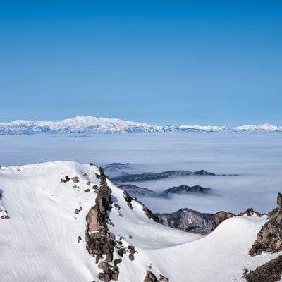 焼岳山頂の雲海（白山方面）の写真