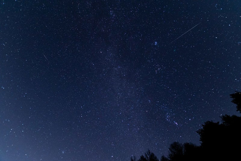 ふたご座流星群（巣栗渓谷）の写真