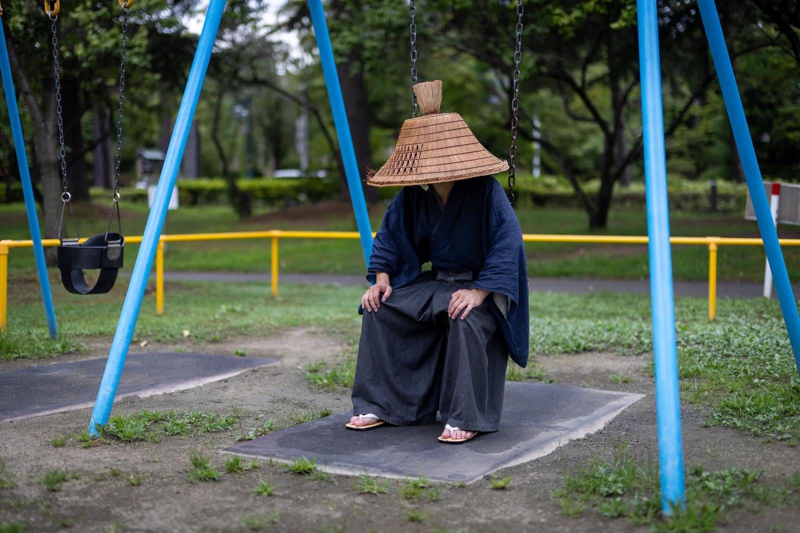 「これが本当の侍ブルー」の写真［モデル：まーこ］