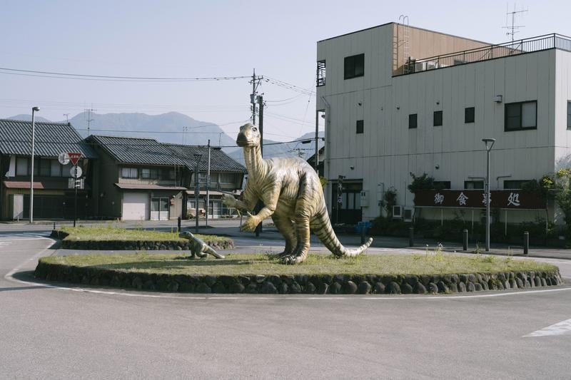 荒島岳登山口の越前大野駅前の写真