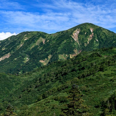 頚城山塊最高峰の火打山（ひうちやま）の写真