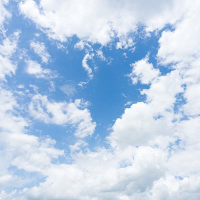 青空と雲空の写真