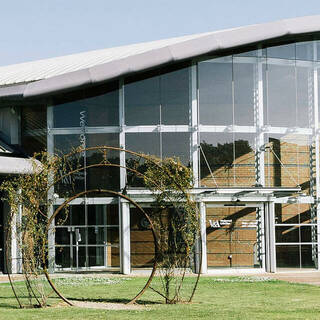 close up of a building with lots of glass windows