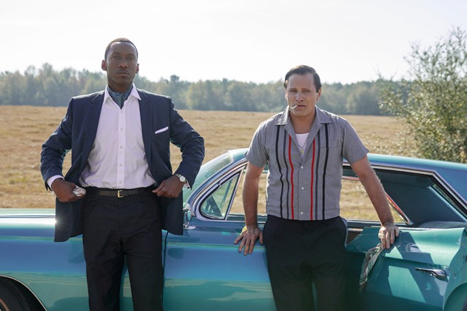 (L to R) MAHERSHALA ALI and VIGGO MORTENSEN star in Participant Media and DreamWorks Pictures' "Green Book."  In his foray into powerfully dramatic work as a feature director, Peter Farrelly helms the film inspired by a true friendship that transcended race, class and the 1962 Mason-Dixon line.