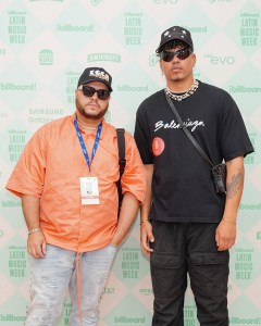 Freddy Montalvo Jr. and José Cruz of Súbelo NEO at Billboard Latin Music Week 2022 held at Faena Forum on September 26, 2022 in Miami, Florida.