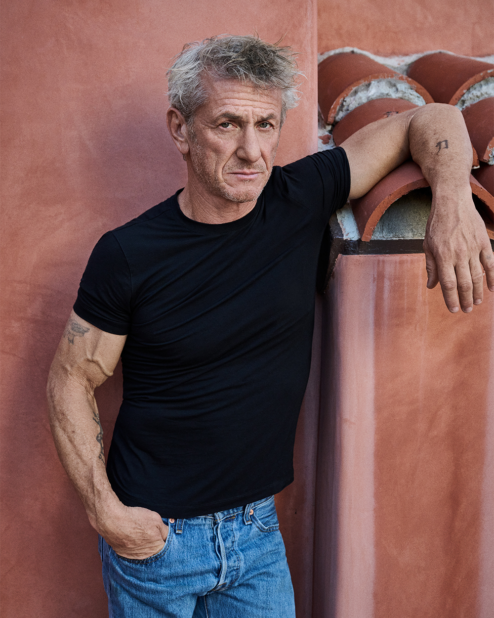 Sean Penn photographed in Malibu, CA in August 2023 for Variety Magazine by Eric Ray Davidson