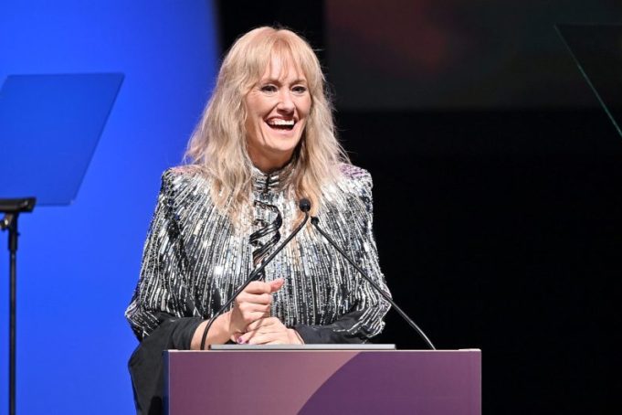 Shawna Trpcic speaks onstage at the 24th Costume Guild Designer Awards held at The Broad Stage on March 9, 2022 in Santa Monica, California. (Photo by Michael Buckner/Variety/Penske Media via Getty Images)