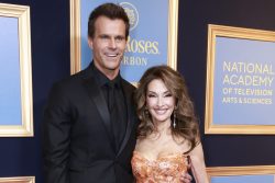 Cameron Mathison and Susan Lucci at The 50th Annual Daytime Emmy® Awards, airing LIVE Friday, Dec. 15 (9:00-11:00 PM, ET/delayed PT) on the CBS Television Network, and streaming on Paramount+ (live and on demand for Paramount+ with SHOWTIME subscribers, or on demand for Paramount+ Essential subscribers the day after the special airs). Photo: Sonja Flemming/CBS ©2023 CBS Broadcasting, Inc. All Rights Reserved.