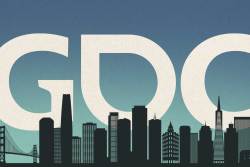 GDC logo looming over the San Francisco skyline