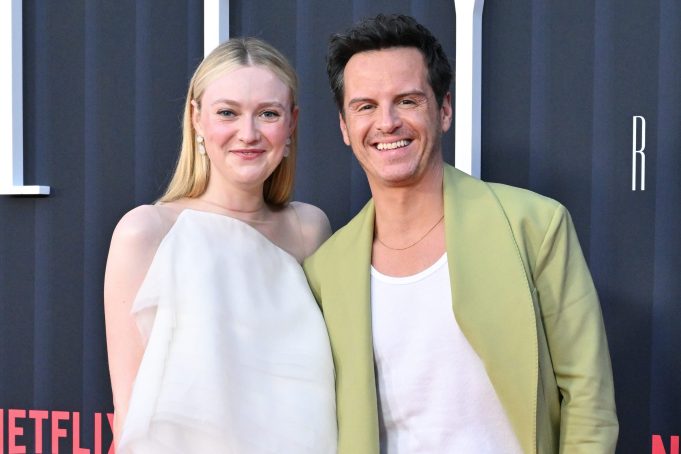 LOS ANGELES, CALIFORNIA - APRIL 03: Dakota Fanning and Andrew Scott attend the Los Angeles Premiere of Netflix's "Ripley" at The Egyptian Theatre Hollywood on April 03, 2024 in Los Angeles, California. (Photo by Axelle/Bauer-Griffin/FilmMagic)