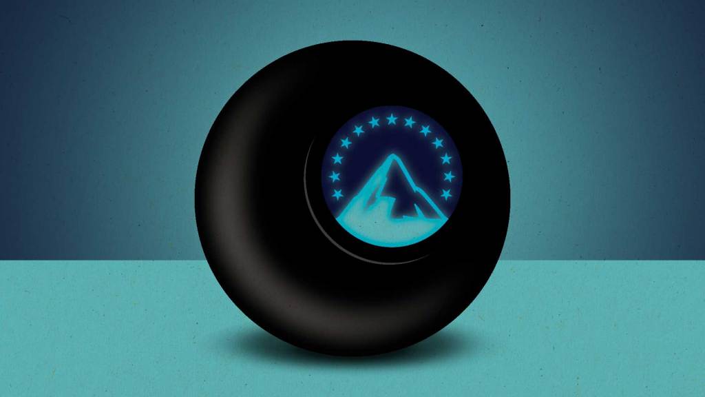 Magic 8-Ball with the Paramount logo showing