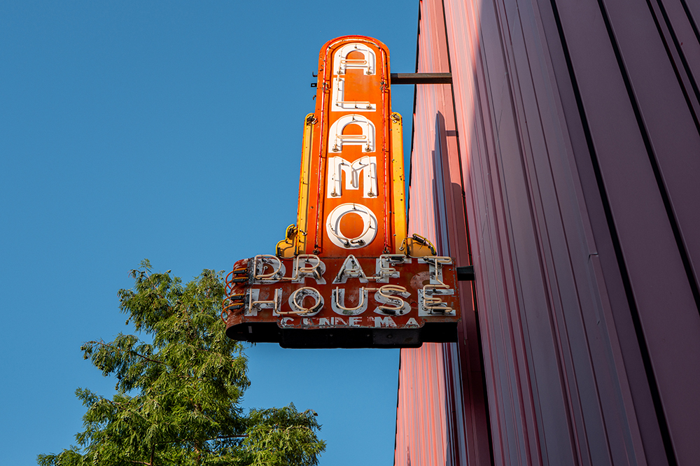 AUSTIN, TEXAS - JUNE 13: An Alamo Drafthouse movie theater is seen on June 13, 2024 in Austin, Texas. Sony Pictures Entertainment has acquired the 27-year-old dine-in theater chain Alamo and its 35 locations around the country. The acquisition comes amid box office slumps, and declining revenue as moviegoers in recent years have become more occupied with streaming services at home. (Photo by Brandon Bell/Getty Images)