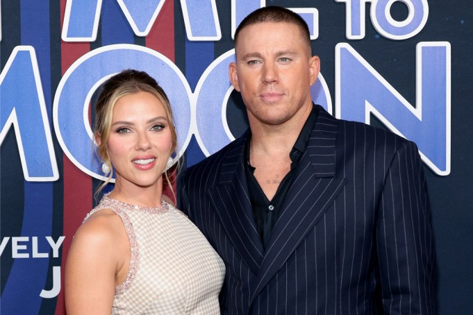 NEW YORK, NEW YORK - JULY 08: (L-R) Scarlett Johansson and Channing Tatum attend the "Fly Me To The Moon" World Premiere at AMC Lincoln Square Theater on July 08, 2024 in New York City. (Photo by Dimitrios Kambouris/Getty Images)