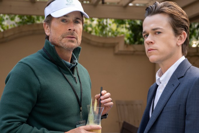 Unstable. (L to R) Rob Lowe as Ellis, John Owen Lowe as Jackson in episode 207 of Unstable. Cr. John P. Fleenor/Netflix © 2024