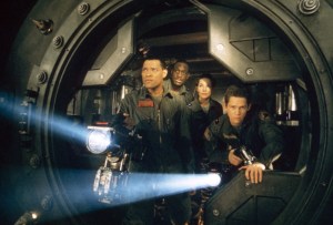 EVENT HORIZON, from left: Laurence Fishburne, Richard T. Jones, Kathleen Quinlan, Jack Noseworthy, 1997. ph: Andrew McPherson / ©Paramount Pictures / Courtesy Everett Collection