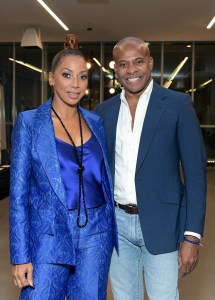 HOLLYWOOD, CALIFORNIA - NOVEMBER 13: (L-R) Holly Robinson Peete and Frederick Anderson attend the Blue Jacket Fashion Show Los Angeles at W Hollywood on November 13, 2024 in Hollywood, California. (Photo by Charley Gallay/Getty Images for Blue Jacket)