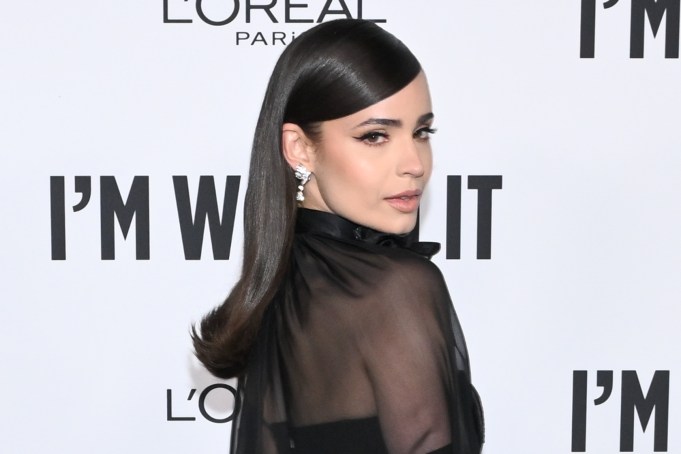 Sofia Carson at the L'Oréal Paris Women of Worth Celebration at NeueHouse Hollywood on November 21, 2024 in Los Angeles, California.