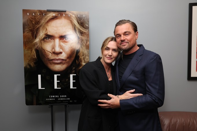 LOS ANGELES, CALIFORNIA - NOVEMBER 19: Kate Winslet and Leonardo DiCaprio seen at "Lee" Special Screening at Harmony Gold on November 19, 2024 in Los Angeles, California. (Photo by Eric Charbonneau/Roadside Attractions via Getty Images)