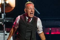 TORONTO, ONTARIO - NOVEMBER 03: Bruce Springsteen performs with the E Street Band at Scotiabank Arena on November 03, 2024 in Toronto, Ontario. (Photo by Harold Feng/Getty Images)