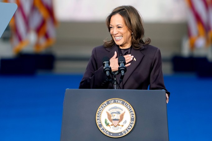 WASHINGTON, DC - NOVEMBER 06:  Democratic presidential nominee, U.S. Vice President Kamala Harris arrives to speak on stage as she concedes the election, at Howard University on November 06, 2024 in Washington, DC. After a contentious campaign focused on key battleground states, the Republican presidential nominee, former U.S. President Donald Trump was projected to secure the majority of electoral votes, giving him a second term as U.S. President. Republicans also secured control of the Senate for the first time in four years.   (Photo by Kent Nishimura/Getty Images)