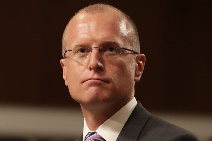 WASHINGTON, DC - JULY 19:  Federal Communications Commission nominee Brendan Carr testifies before the Senate Commerce, Science and Transportation Committee during his confirmation hearing in the Dirksen Senate Office Building on Capitol Hill July 19, 2017 in Washington, DC. Carr currently serves as  the commission's general counsel.  (Photo by Chip Somodevilla/Getty Images)