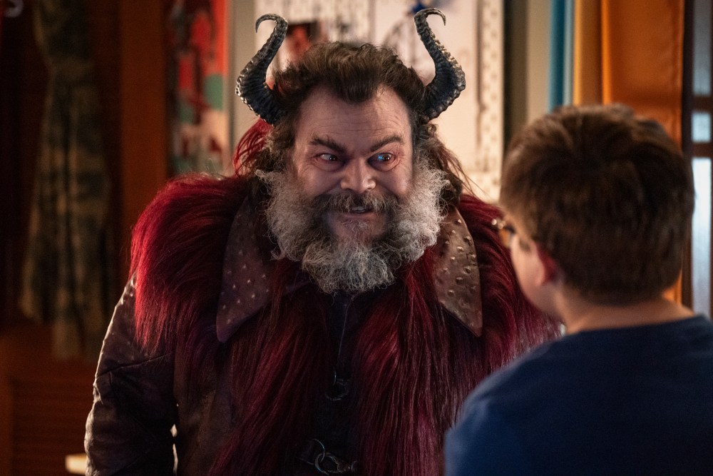 Jack Black, left, and Robert Timothy Smith star in PARAMOUNT PICTURES Presents A FARRELLY BROTHERS / KRAYMATION FILMS Production A BOBBY FARRELLY Film “DEAR SANTA”