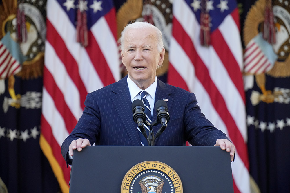 WASHINGTON, DC - NOVEMBER 07: U.S. President Joe Biden delivers remarks on the results of the 2024 election in the Rose Garden on November 07, 2024 in Washington, DC. Former President Donald Trump defeated Democratic candidate Vice President Kamala Harris. Biden pledged to work with the Trump team to ensure a smooth transition and invited the former President for an Oval Office meeting. (Photo by Andrew Harnik/Getty Images)