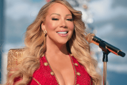 Mariah Carey performing on NFL Christmas Gameday on Netflix