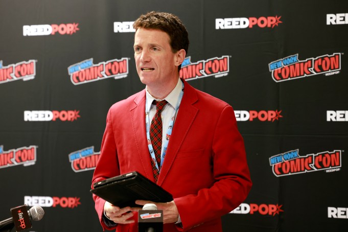 NEW YORK, NEW YORK - OCTOBER 17: Grady Hendrix speaks at Witchcraft for Wayward Girls panel during New York Comic Con 2024  at The Jacob K. Javits Convention Center on October 17, 2024 in New York City. (Photo by Jason Mendez/Getty Images for ReedPop)