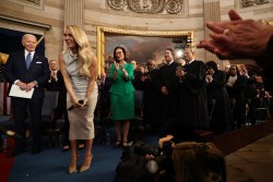 WASHINGTON, DC - JANUARY 20: Country music artist Carrie Underwood r ceremonies in the Rotunda of the U.S. Capitol on January 20, 2025 in Washington, DC. Donald Trump takes office for his second term as the 47th president of the United States. (Photo by Chip Somodevilla/Getty Images)