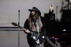 WASHINGTON, DC - JANUARY 20: Billy Ray Cyrus performs during the Liberty Inaugural Ball where President Donald Trump is expected later in the evening on January 20, 2025 in Washington, DC.  President Trump attends some of the inaugural balls after taking the oath as the 47th president. (Photo by Joe Raedle/Getty Images)