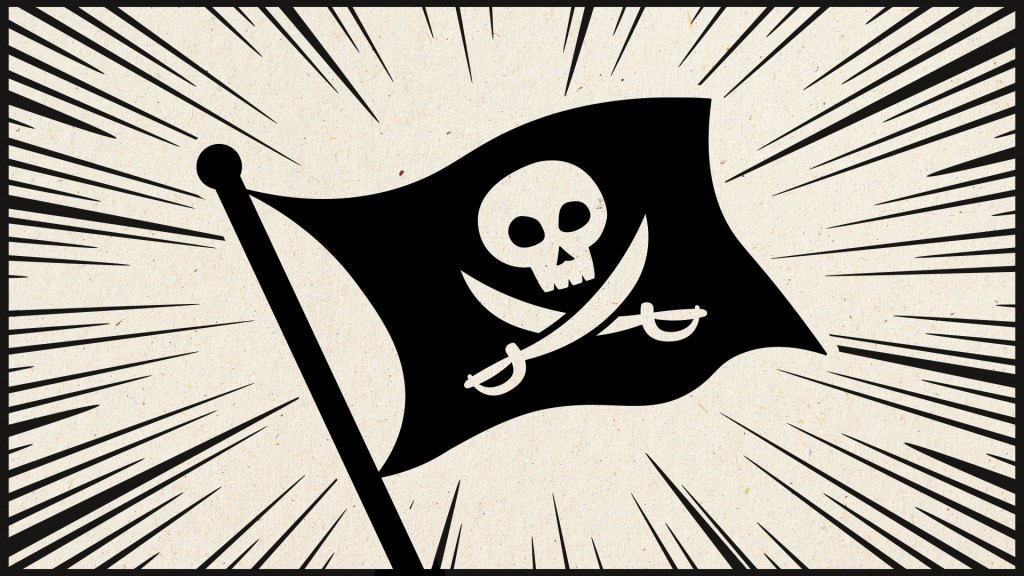 A pirate flag in the Manga illustration style