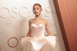 HOLLYWOOD, CALIFORNIA - MARCH 02: Ariana Grande attends the 97th Annual Oscars at Dolby Theatre on March 02, 2025 in Hollywood, California. (Photo by Monica Schipper/Getty Images)