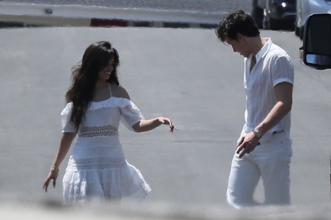 Camila Cabello and Shawn Mendes on July 4