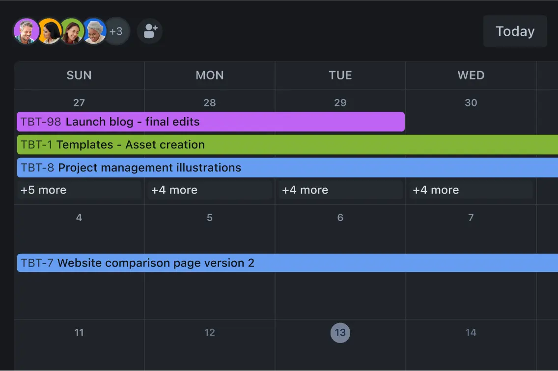 Calendar view in Jira