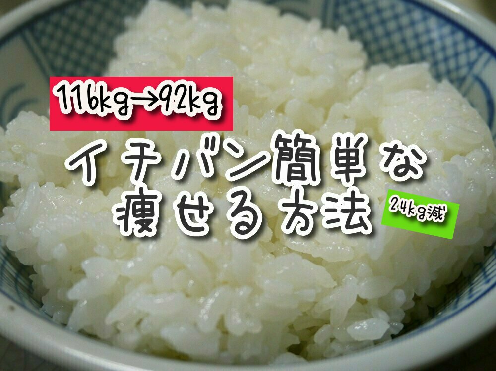 【116kg→92kg減】イチバン簡単なダイエット方法。(24キロ痩せた)