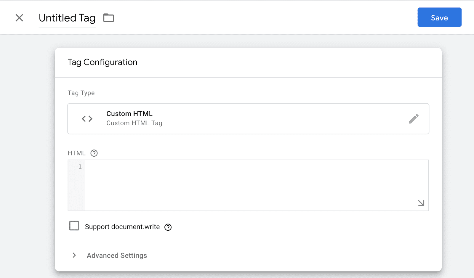 Créer une balise personnalisée dans Google Tag Manager