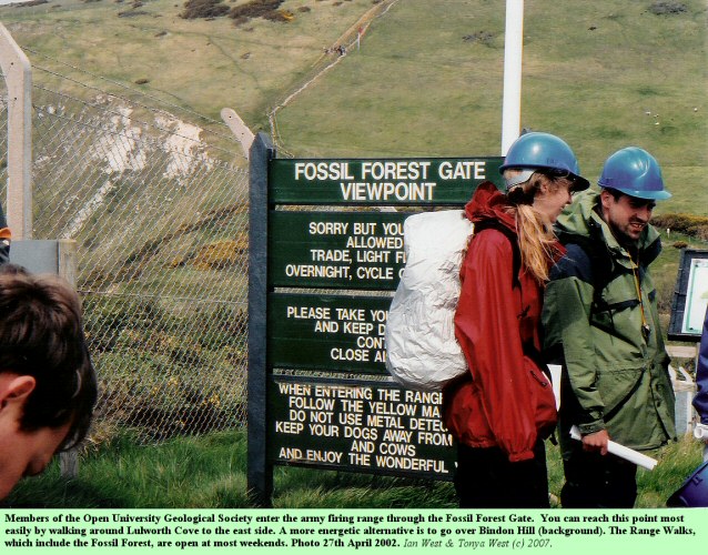 Entrance Gate to the Fossil Forest area, east of Lulworth Cove, Dorset