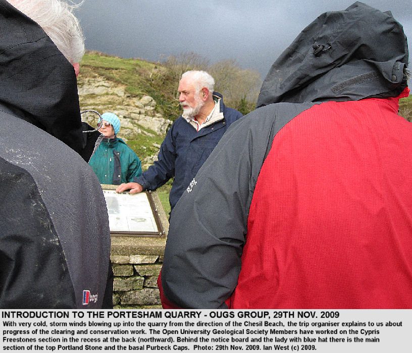 The organiser of the OUGS Dorset Group discusses conservation work at Portesham Quarry, Dorset