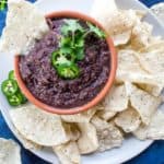 Vegan Black Bean Dip - gluten-free, healthy, easy, whole30, dairy-free, low fat